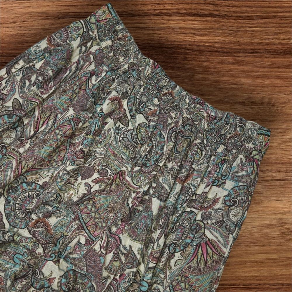 Nekane NKN Boho Paisley Wide-Leg Ruffle Pants - Picture 4 of 6